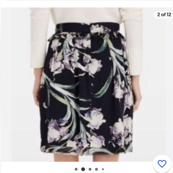 Club Monaco Floral Pencil Skirt Adamaris Iris Floral Print Size 10 Medium - Picture 4 of 13